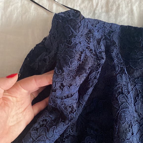 Reformation Harp Two Piece - Navy Blue Lace - Picture 11 of 11